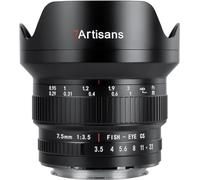 7artisans MF 7,5 mm F3.5 APS-C 205° ultra grandangolare manuale Fisheye, compatibile con obiettivo Canon EF DSLR per 80D 200D, nero