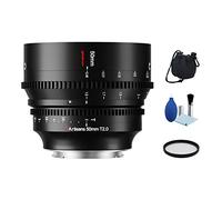 7artisans Obiettivo cinematografico professionale cinematografico con grande apertura T2.0 da 50 mm per fotocamera mirrorless Sony E Mount A6000 A6300 A6400 A7C A7SII A7MII A7MIII A7MIV A9 A7RII