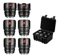 7atisans 10/16/25/35/50/85mm T2.1 Cine-Lens Serie 6 Pacchetto Super 35 Hope Prime per fotocamere FX Mount (nero).
