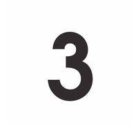 7CM Numeri Civici Esterni Autoadesivi In acrilico Da, Adesivi Con Numeri for Segnaletica Di Indirizzo, Piccole Decorazioni Moderne for Cassette Postali All'aperto, for Cassette Postali Di(Black,3)