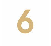 7CM Numeri Civici Esterni Autoadesivi In acrilico Da, Adesivi Con Numeri for Segnaletica Di Indirizzo, Piccole Decorazioni Moderne for Cassette Postali All'aperto, for Cassette Postali Di(Gold,6)