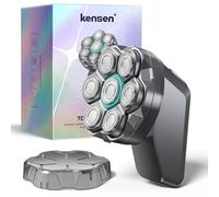 7D Rasoio Elettrico Testa Calva Uomo kensen Rasoio Testa Calva Zero Assoluto IPX6 Impermeabile 100 Minuti di Autonomia con Testina di Taglio Magnetica & Porta di Carica USB-C 8100 & 8500 giri/min