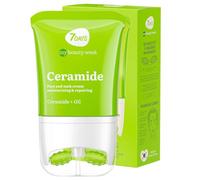 7DAYS Crema Viso e Collo Coreana Antirughe alle Ceramidi con Acido Ialuronico e Rullo Massaggiante - Effetto Lifting e Barriera Cutanea Riparata, per il Doppio Mento, 80 ml