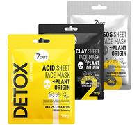 7DAYS DETOX Set maschera viso, 3 pz