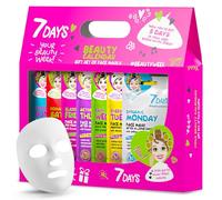 7Days Kit Maschere Viso in Tessuto Settimanale ad Effetto Idratante Purificante e Antirughe con Collagene Acido Ialuronico Burro di Karite ed Estratti Naturali per Skincare Donna Uomo e Bambini 8 pz