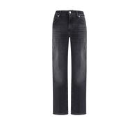 7FOR Black Cotton Straight-Leg Jeans - 27