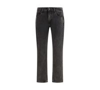 7FOR Black Cotton Straight-Leg Jeans - W31