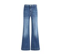 7FOR Blue Cotton Flared Jeans - 26