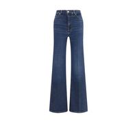 7FOR Blue Cotton Flared Jeans - W24