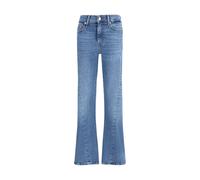 7FOR Blue Cotton Flared Jeans - W29