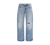 7FOR Blue Cotton Straight-Leg Jeans - 26