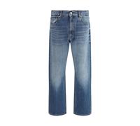 7FOR Blue Cotton Straight-Leg Jeans - W31