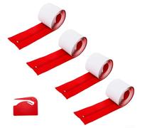 7ft Nylon Barrier Zipper with Plastic Sheeting for Dust(Red) | Nylon construction, backing, includes plastic sheeting, dust control, easy cut to size