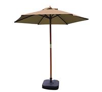 7ft Patio Umbrella Outdoor Garden Table Umbrella Yard Camping Pool Umbrella with Solid Wood Bracketine Red