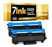 7INK Premium Toner per stampanti laser Brother -TN2420 Compatibile - Cartucce toner compatibili per MFC-L2710DW DCP-L2530DW MFC-L2710DN HL-L2350DW HL-L2310D DCP-L2510D DCP-L2550DN 2-Pack
