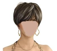 7JHH WIGS Parrucca corta Bob Ombre Bionda for donne Festa quotidiana Capelli sintetici naturali con frangia Fibra resistente al calore(MW1052-2)
