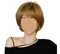 7JHH WIGS Parrucca corta Bob Ombre Bionda for donne Festa quotidiana Capelli sintetici naturali con frangia Fibra resistente al calore(MW1052-3)