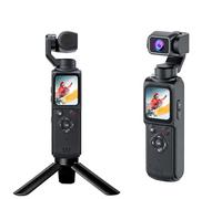 7JI 4K Action Camera Tascabile con Obiettivo Rotante a 330°,Videocamera per Vlogging con Touchscreen da 1.72 Pollice,Telecamera da Corpo per Viaggi,Dirette Streaming e Videoconferenze