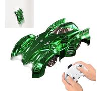 7JI Auto telecomandata da parete per arrampicata, auto radiocomandata, giocattolo acrobazia, rotazione a 360° per arrampicata auto, auto elettrica, senza peso, luci a LED, regali per adulti (verde)