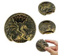 7JI DND D&D - Dadi di D&D metallici, 7 in 1, Dungeons and Dragon Game, ruota dentata, roulette dadi Spinner, RPG gioco di ruolo da tavolo