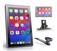 7JI Wireless Carplay & Android Auto, Portrait & Landscape Screen, Fotocamera di Backup, Navigazione GPS, Bluetooth, Controllo Vocale, Link a Specchio, OTA,Supporto Magnetico
