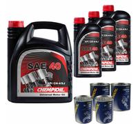 7L CHEMPIOIL olio motore Ch SAE 40 Api CH-4 / Sj Incl. Motore Flush Doctor