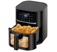 7L Friggitrice ad Aria | Friggitrice Aria con Finestra Osserv, 9-in-1 Programmi Airfryer Controllo Touch Luce integrata, 1800W Air Fryer Temperatura mas 200℃ Cottura a Basso Contenuto di Olio e Grassi