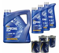 7L MANNOL 7512 Special Plus 10W-30 olio motore Api Sn Acea A3/B3 Incl. Additivo