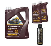 7L MANNOL Olio Motore ENERGY PREMIUM 5W-30 Inclusi Additivi Ceramo Ester 9829