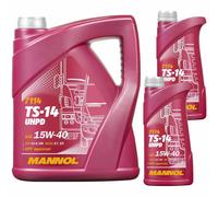 7L MANNOL TS-14 Uhpd 15W-40 olio motore Api CJ-4 / Sn Acea E7/E9 Jaso