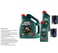 7L Olio Motore Castrol Magnatec Diesel 5W-40 DPF 2x Flush Motore