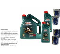 7L Olio Motore Castrol Magnatec Diesel 5W-40 DPF 2xMotor Doctor + Motor Flush