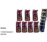 7L Olio Motore MANNOL Racing+Ester 10W-60 2xLeak-Stop+Motor Doctor+Motor Flush