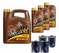 7L pemco idrive 370 0W-40 olio motore Api Sn Acea A3/B4 Incl. Flush Doctor