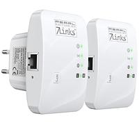 7links ripetitore wifi: Set di 2 Mini Wi-Fi Repeater, 2,4 GHz, 300 Mbit/s (extender WiFi, amplificatore ripetitore, cavo)