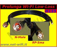 7m cavo H155 PROLUNGA ANTENNA WIRELESS RP-SMA : N-MALE