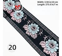 7m Ricamo Jacquard Nastro Treccia Ethnic Pizzo Fettuccia Orlo Fai da Te Cucire