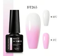 7ml Smalto gel per unghie estetica Y2K, colore che cambia in base alla temperatura, rosa e bianco, smalto gel semi-permanente, da rimuovere con immersione, per manicure e arte di unghie UV LED ABS