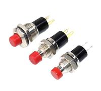7mm 10mm Pulsante Interruttore Fisso Auto-Reset Rosso Testa Alta Pulsanti Piccoli Interruttori 2 pin 1NO 1NC 3A/125V 1A/250V(7mm 1NC Momentary)
