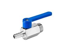 7mm 8mm 10mm 12mm 14mm 16mm Portagomma 1/8" 1/4" 3/8" 1/2" Maschio Femmina Filettatura 304 Mini Valvola a Sfera in Acciaio Inox Manico Lungo(1I2 Male-16mm)