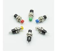 7mm Momentary Push Button Switch Press The Reset On OFF Normally Open NO 6Pcs(Each color 1pc)