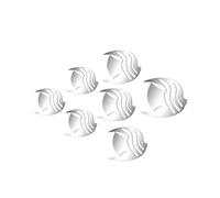 7pcs 3D Fish Wall Stickers DIY Mirror Wall Art Removable Wall Decals for Home Office TV Background Window Decor (Silver)