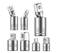 7pcs Adattatori Presa & Generale Joint Set Elettrico & Strumento Meccanico per Uso Flessibile Attraverso 0.5 3/8 1/4 Drive Miglioramento Casa