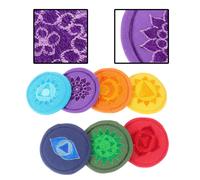 7pcs Canting Bowl Mat Tibetan Buddhism Art Decoration Decorazione per la sala