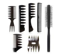 7Pcs Capelli Styling Pettini Spazzola Per Gli Uomini Salone Barbiere Parrucchiere Pettine Dente Largo Pettine Districante Per Gli Uomini Quiff Capelli Rotondi