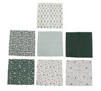 7PCS Cotton Quilting Fabric, Twill Printed Sewing, Soft Breathable Material for Quilts Pillowcases Tablecloths, Fabric with Patterns