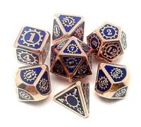 7Pcs Dadi poliedrici in metallo DND RPG MTG Giochi di ruolo e giochi da tavolo