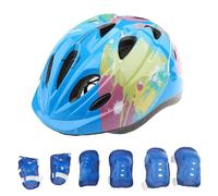 7Pcs Kid Bambini Pattinaggio A Rotelle Bicicletta Scooter Casco Ginocchio Gomito