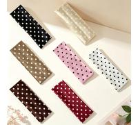 7pcs Polka Dot Fasce Elastiche Dei Capelli Wrap Multi Colore Antiscivolo Retro Stretching Yoga Cosmetici In Esecuzione Per Le Donne
