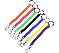 7Pcs polso colorato bobina corda molla accessori di sicurezza esterna corde elastiche retrattile multicolore anti-perso chiusura del cavo chiave